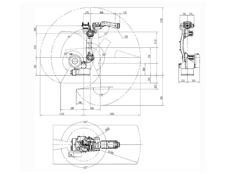 robot laser welding machine working range